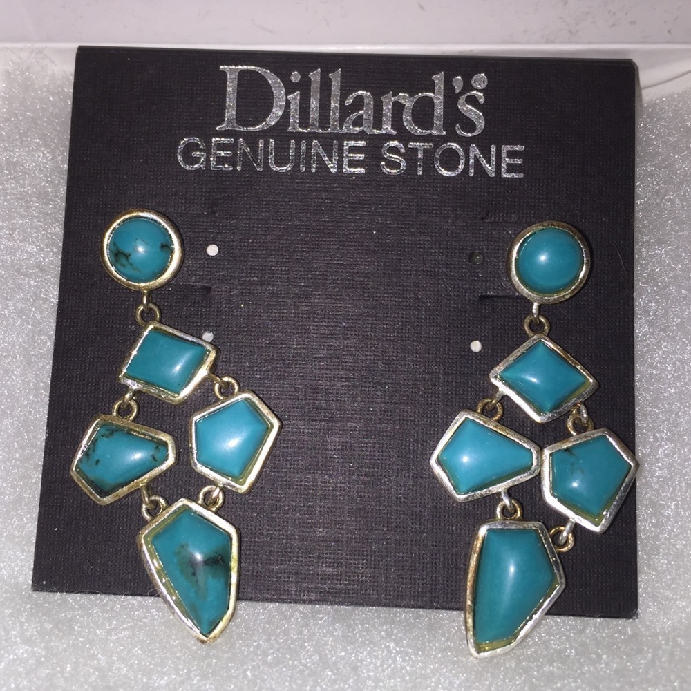 Turquoise and silver earrings